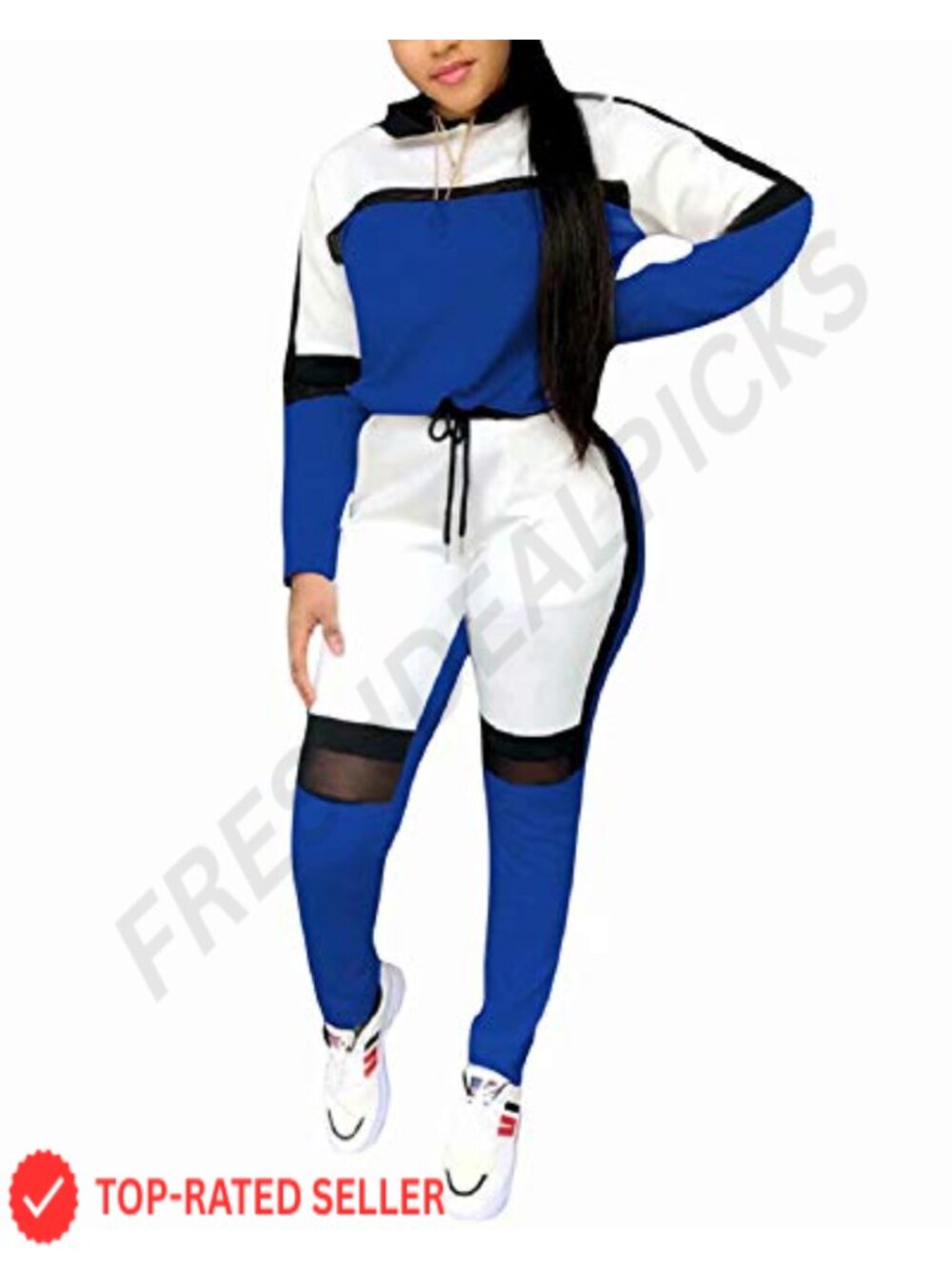 Women's Two Piece Sweatsuit Hooded Tops & Jogger Pants Set Slim Fit